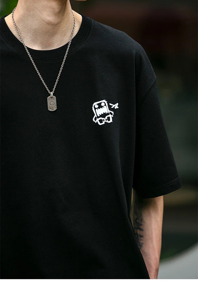 Summer Korean Oversize T-Shirt For Men Streetwear Harajuku High Quality Short Sleeve Loose Casual Tops Hip Hop Trendy Tee Male