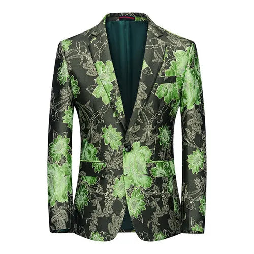 2026 New Men's Pink Embroidered Suit Jacket, Wedding Party Dress Coat, Fashionable Slim Male Blazers, Asian Size M-5XL 6XL