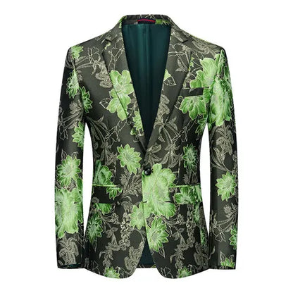 2026 New Men's Pink Embroidered Suit Jacket, Wedding Party Dress Coat, Fashionable Slim Male Blazers, Asian Size M-5XL 6XL