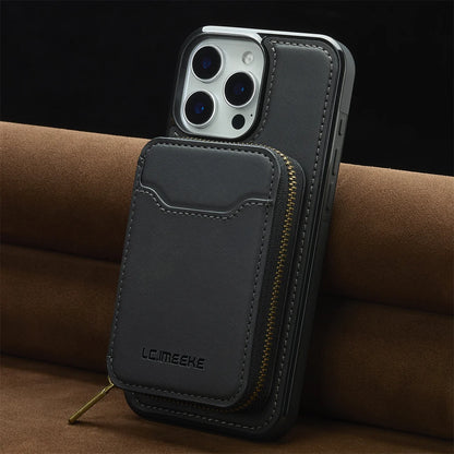 For Magsafe Magnetic Leather Phone Case for iPhone 16E 17 Air 16 15 Plus 14 13 12 11 Pro Max Wallet Card Holder Pocket Cover