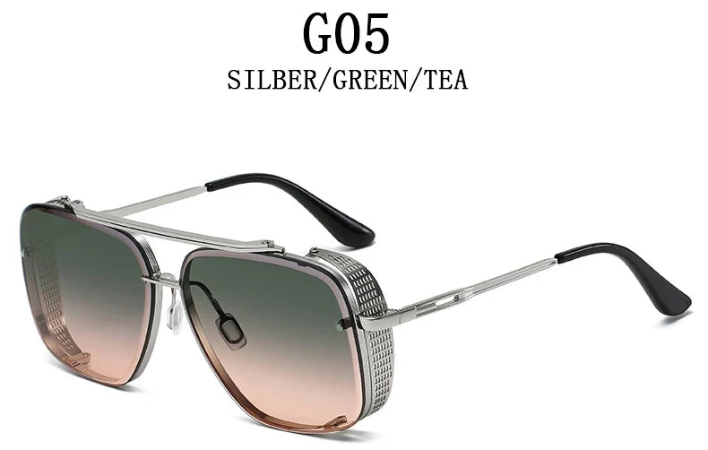 Vintage Steampunk Sunglasses Men Punk Oversized  Sunglasses Women Trendy Retro Square Gafas De Sol Hombre Lunette Soleil Femme