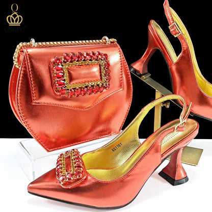Inspired Elegant Women’s High Heels and Bag African Wedding Party Shoes and Bag–Fashionistas Exclusive Products