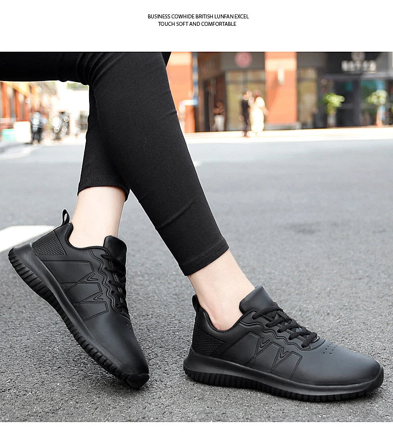Chef shoes four season soft-sole anti-slip oil-proof waterproof portable kitchen work shoes fashion plus size casual men's shoes