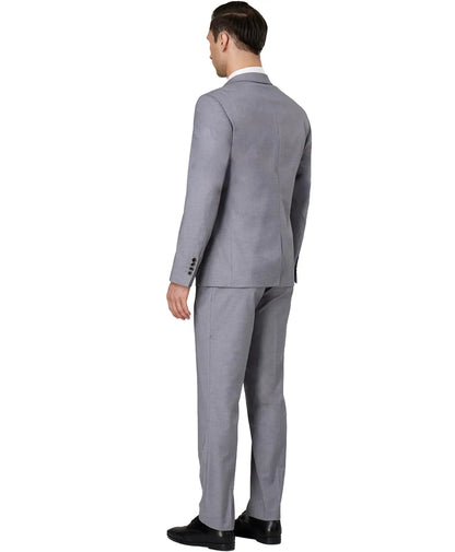 TweedLad Men's Business Suit Set Groomsmen Regular Fit-Tuxedo Jacket+Trousers Men Suit Set Lapel Formal Stylish Buttons Pockets