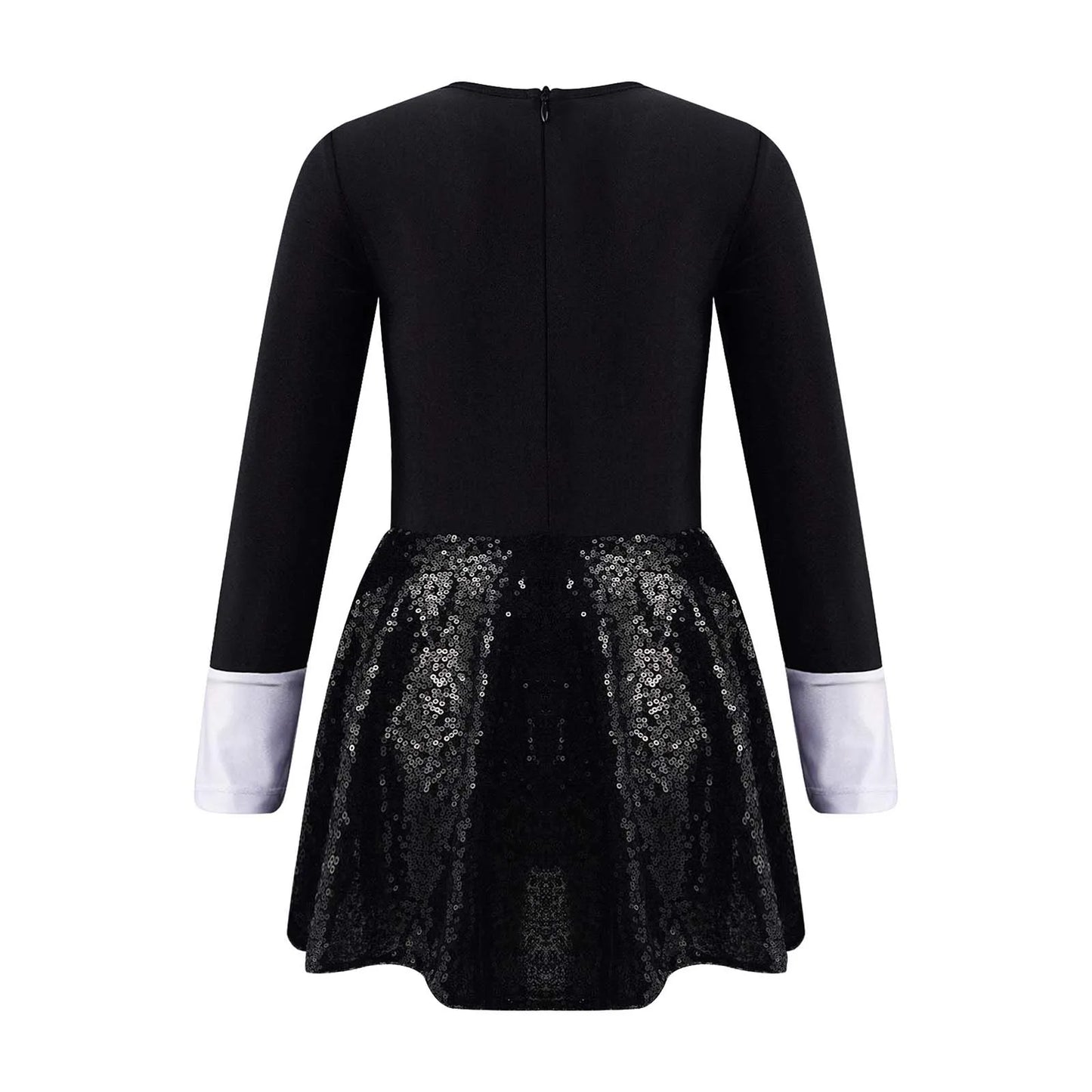 Kids Girls Sequins Ballet Dance Dress Shiny Modern Latin Jazz Dance Stage Performance Leotard Costume Dancewear