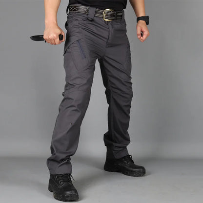 New Work Tactical Pants Men Casual Cargo Trousers Summer Multi-pocket Waterproof Pant Workwear Hiking Training Trousers Male