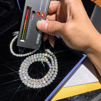 2/3/4/5/6mm Moissanite Tennis Necklace Bracelet for Women Men Hip Hop Diamond Neck Chain 925 Sterling Silver Fine Jewelry