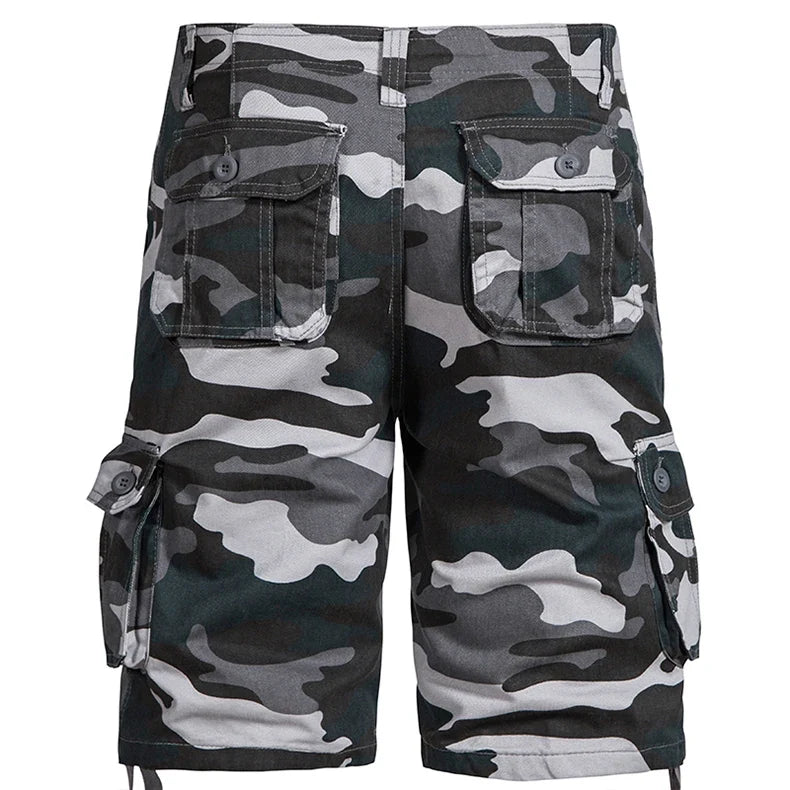 Tactical Cargo Shorts Men Camo Joggers Shorts Casual Outdoor Sports Half Pants Pocket Cotton Breathable Cargo Shorts