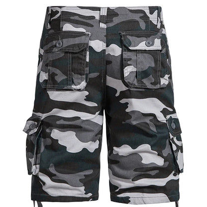 Mens Camo Shorts Men Camouflage Overalls Loose Casual Outdoor Sports Half Pants Side Pocket Cotton Comfortable Shorts