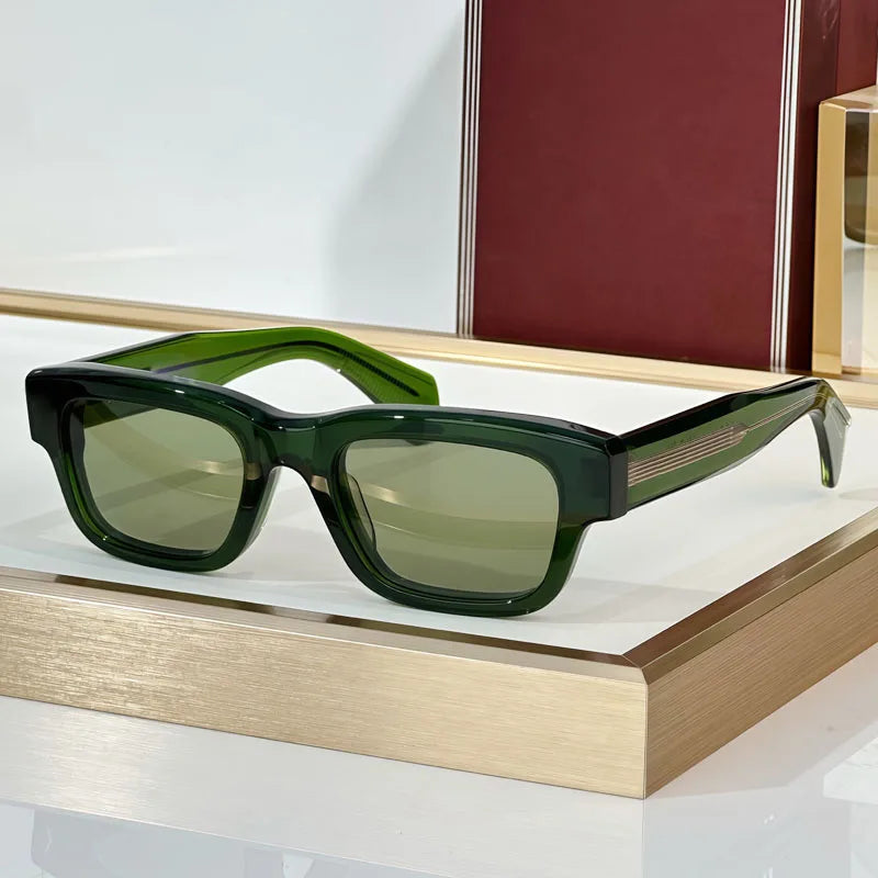 Jeff Classical Sunglasses UV400 Acetate Men Classical Vintage Square Optical Prescription Designer Top Quality Glasses with Case