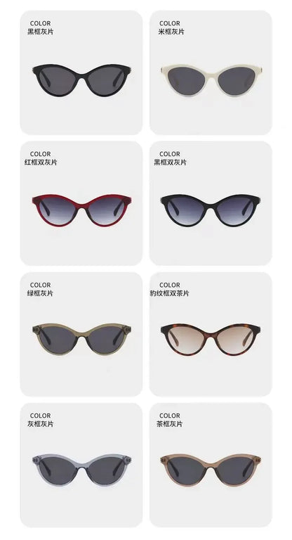 2025 New Fashion Cat Eye Sunglasses Women Hollow Chain Legs Sun Glasses Ladies Classic Goggle Oculos De Sol UV400 Sunshade
