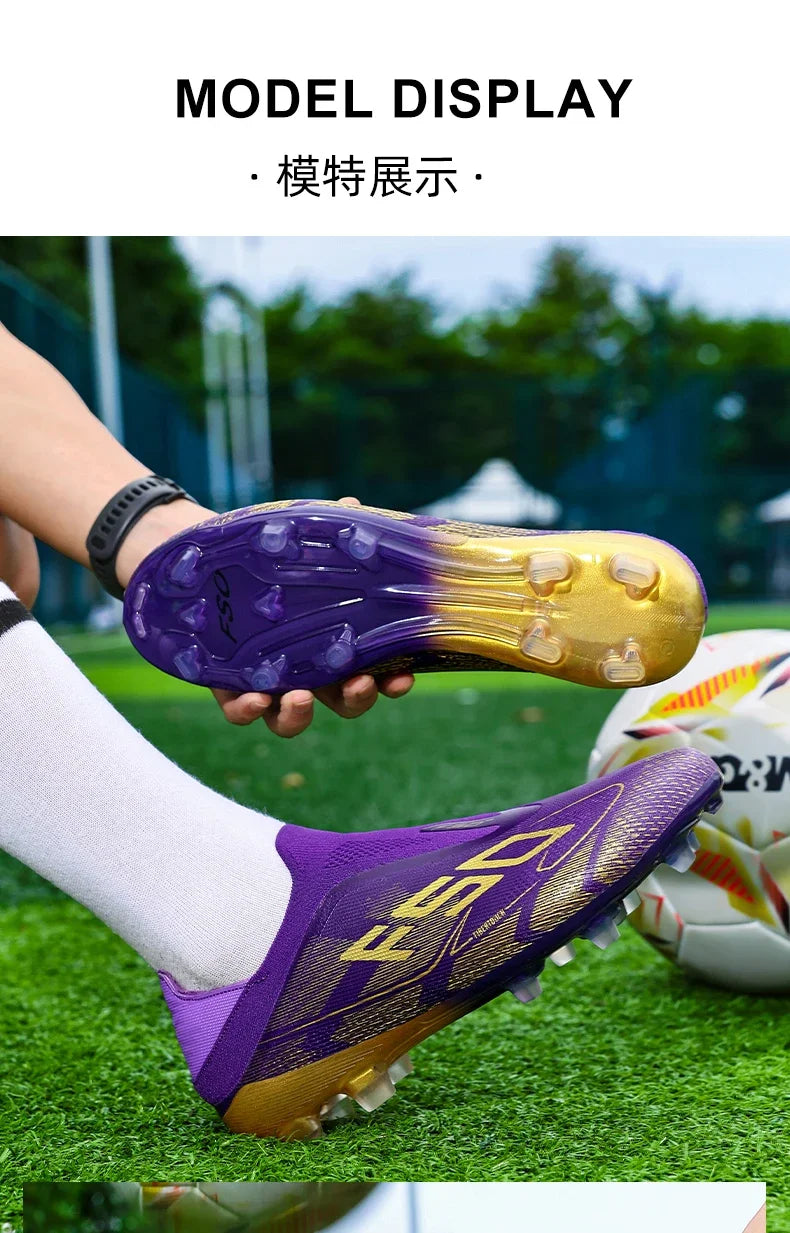 New Men Football Boots High-quality Soccer Shoes Sneakers Match Indoor Non-Slip Grass Cleats Mid-top Light Hot-selling Outdoor