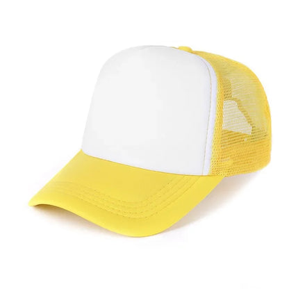Unisex Cheaper 5 Panel Trucker Hat For Adult Summer Net Baseball Cap Men Women Sponge Mesh Adjustable Sun Hat Visor