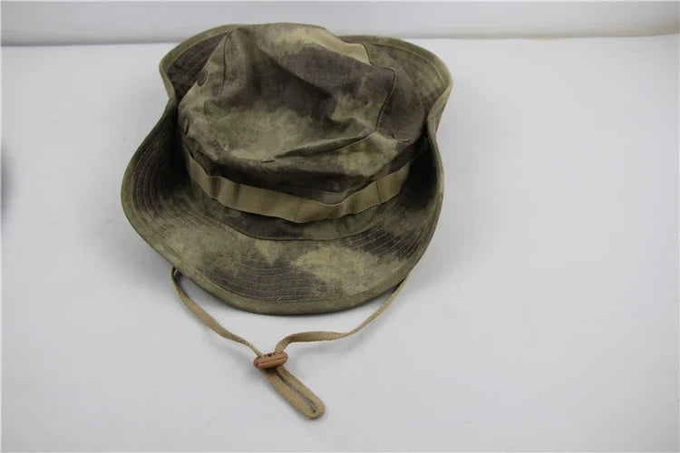 Camouflage Tactical Boonie Hats Camping Climbing Bucket Sniper Hat Men Outdoor Fishing Hiking Cap Sun Protective Boonie Caps