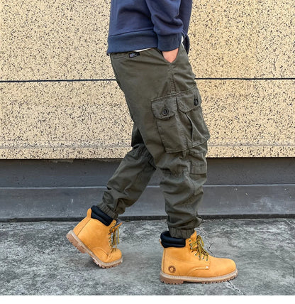 Korean Streetwear Tactical Cargo Pants Japanese Harajuku Casual Plus Size Harem Joggers Men Clothing Multi-Pocket Trousers Male
