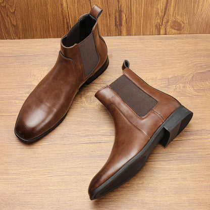 Men Boots Casual 2026 Fashion Brand Comfortable Boots Leather Chelsea boots