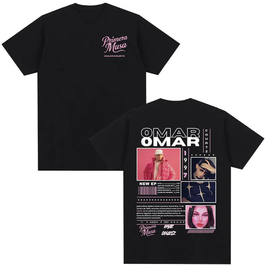 Omar Courtz Primera Musa Album Tour Merch T Shirt Men Women Clothing Hip Hop Fashion T-shirt Casual Cotton Short Sleeve T-shirts