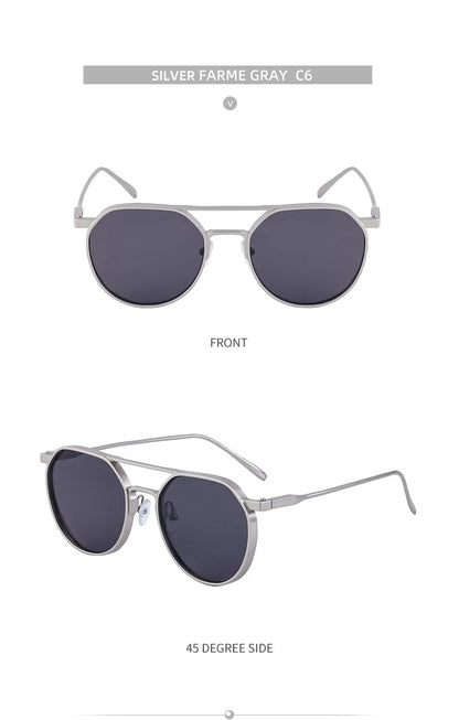 Vintage Punk Sunglasses For Men 2023 Retro Oval Steampunk Round Shades Luxury Lunette De Soleil Homme Gafas De Sol Hombre Lentes