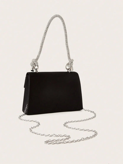 Exquisite and gorgeous butterfly diamond handbag, fashionable and versatile chain shoulder crossbody bag, suitable for travel.