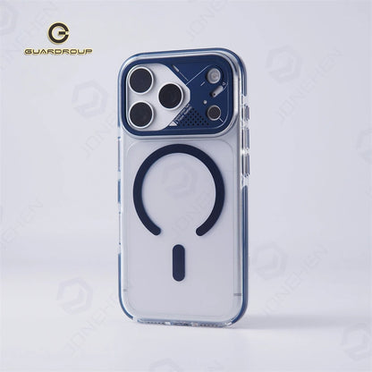 Luxury Transparent For Magsafe Magnetic Case For iPhone 17 Pro Max 17pro Technology Style Metal Lens Protection Clear Hard Cover