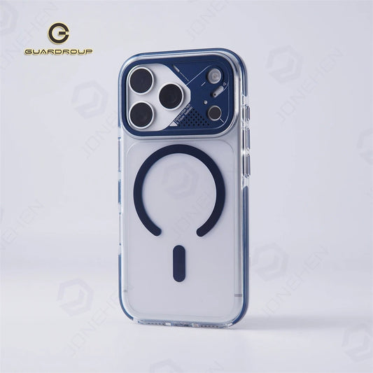 Luxury Transparent For Magsafe Magnetic Case For iPhone 17 Pro Max 17pro Technology Style Metal Lens Protection Clear Hard Cover