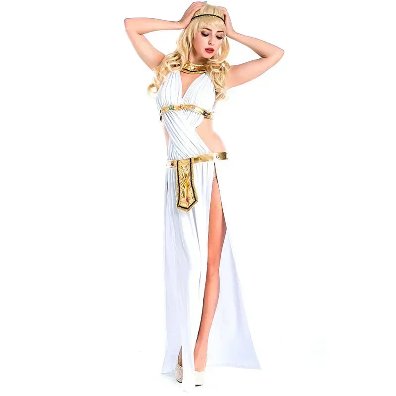 Ancient Egypt Pharaoh Empress Cleopatra Queen Costume Ancient Roman Princess Cosplay Clothing for Women Halloween