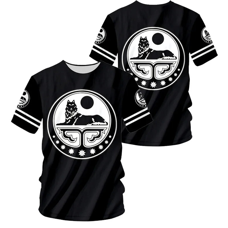 T-Shirt Men Women Chechen Heritage Graphic Tee Summer outdoor sports casual fashionable street clothing