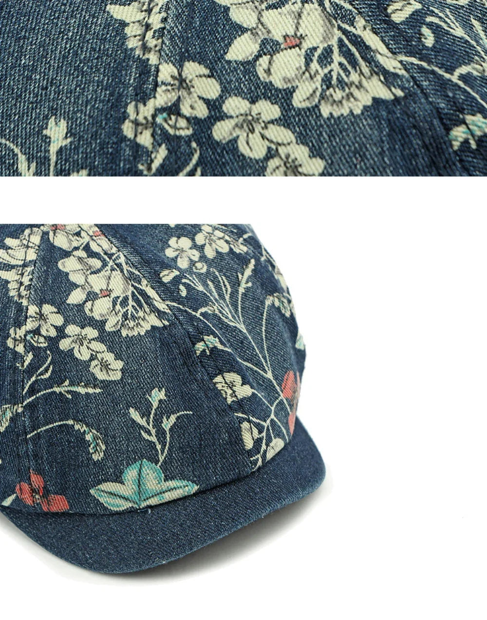 Beret Cap Spring Summer Autumn Men Women Cap Male Female Floral Artist Painter Beret Hat Denim Flat Cap Octagonal Berets