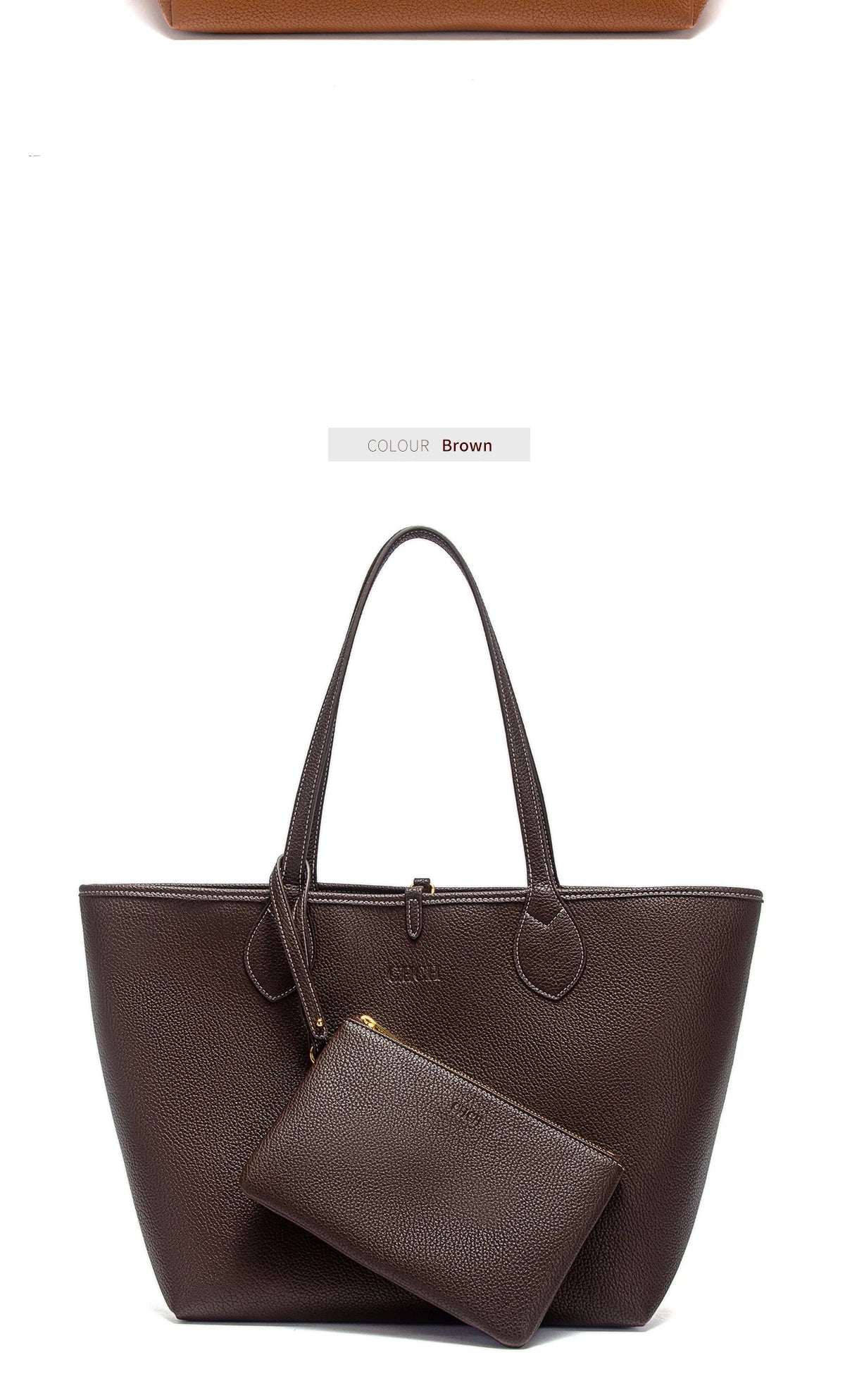 Double Sided Mother Child CaWomen's Tote Bag 2025 Autumn New Coffee Color Handbag