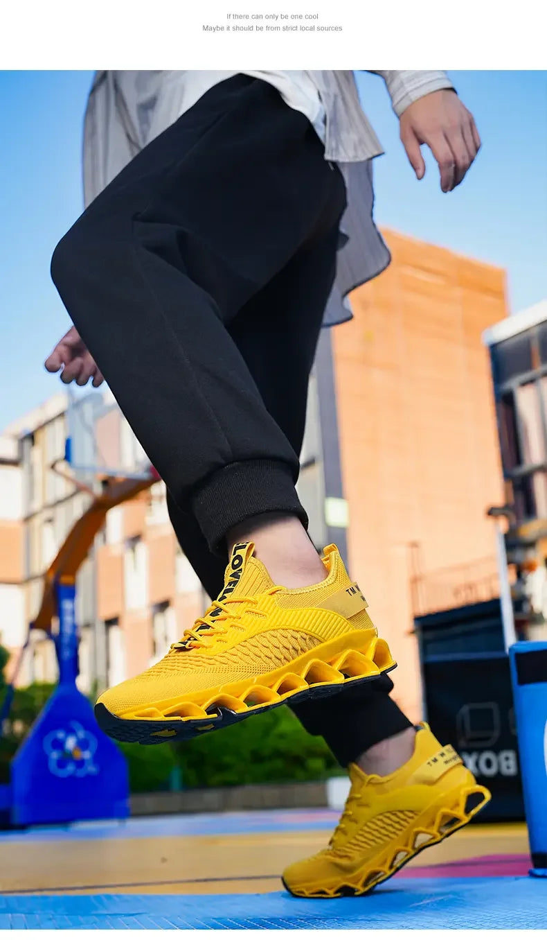 Men's Shoes Autumn Season New Soft Soled Simple Casual Sneakers Shoes Platform Mesh Breathable Lace Up Casual Running Shoes