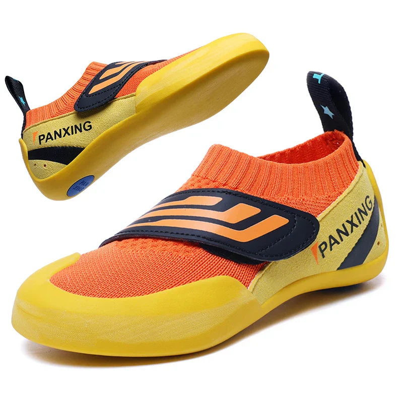 Rock Climbing Shoes Boys Girls Indoor Outdoor Breathable Mesh Beginner Children Rock Climbing Bouldering Training Sports Shoes
