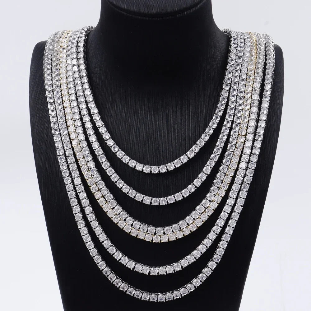 Luxury Iced Out Necklace For Women Charms Tennis Chain Large Crystal Zircon Pendant Chains Hip Hop Jewelry Wedding Gifts