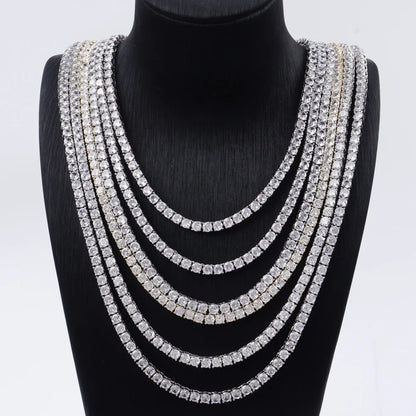 Luxury Iced Out Necklace For Women Charms Tennis Chain Large Crystal Zircon Pendant Chains Hip Hop Jewelry Wedding Gifts