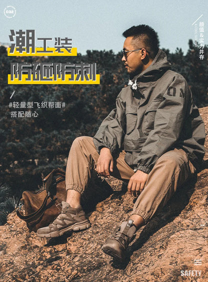 Male Work Boots Indestructible Safety Shoes Men Steel Toe Puncture-Proof Work Sneakers Male Shoes For Adult Work Shoes