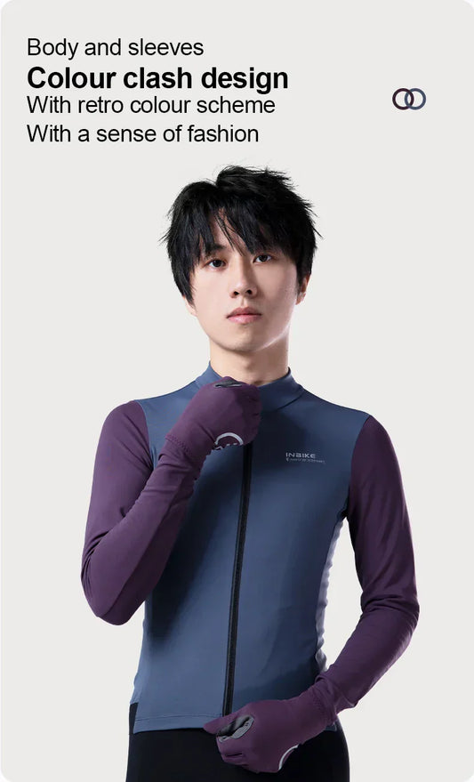 Fleece Men's Cycling Jersey  Winter Cycling Sets Warm Long-sleeved Suit Soad Bike Bicycle Jacket Overalls Riding Suit