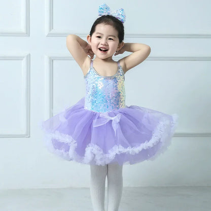 Children's Day Dance Dress Girl Ballet Princess Summer Dresses Girls Ballet Sequins Outfit Kids Clothes Vestidos Birthday Gift