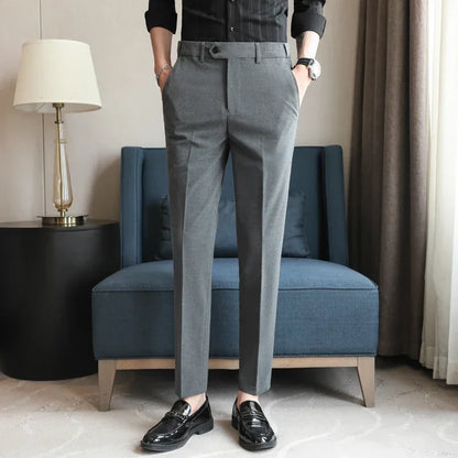 Plus size 44 42 40 Men Business Social Suit Pant 2024 Spring Formal Slim Wedding Trouser Mens Brand Fashion Casual Dress Pants