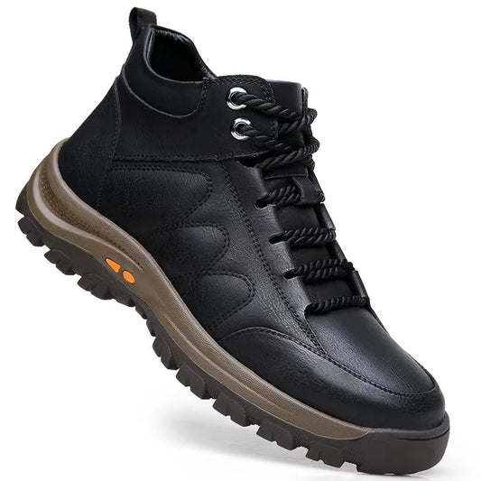 Men’s Winter Sneakers High Top Leather Lined Hiking Casual Sports Shoes
