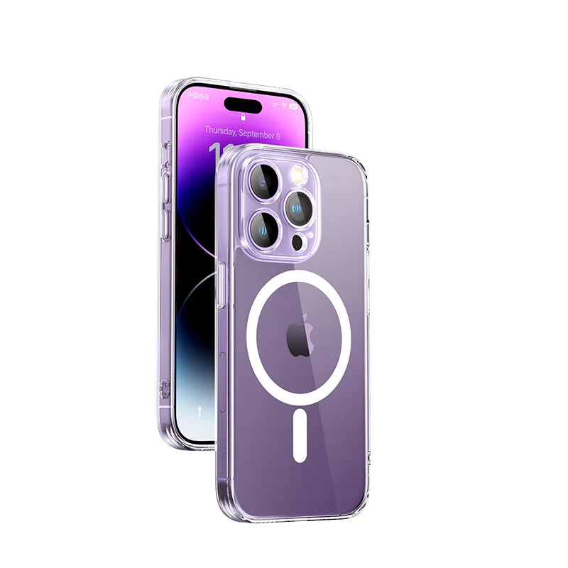 Magnetic Case for iPhone 17 16 15 14 13 Pro Max Case Shockproof Cover for iPhone 16 Pro Max Plus 16pro Macsafe TPU Cases