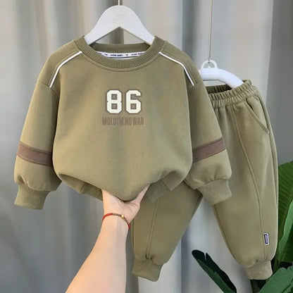 2026 Spring Autumn Kids Clothes Boys Sets Sports Suit Children Tracksuit Boys Long Sleeve Letter T-Shirt Pant 2Pcs Suit 2-12Y