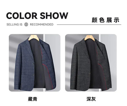 2025 Autumn Winter Woolen Suit Jacket for Men's Korean Slim Fit Casual Business Suit Jackets Social Office Blazers Men Clothing