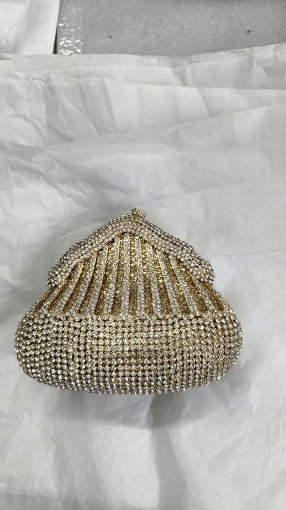 New Rhinestone Clutch Purse Women Elegant Wedding Party Bride Bag Prom Evening Handbag Sparkly Crystal Diamond Birthday Gift