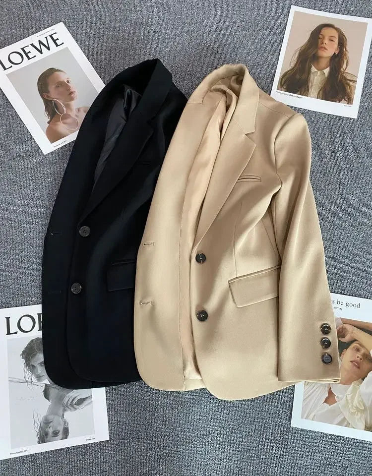 New Spring Suit 2025 Suit Jacket for Women with Small Temperament and High-end Feel Loose Casual Chic Elegant Fashion Coat Top