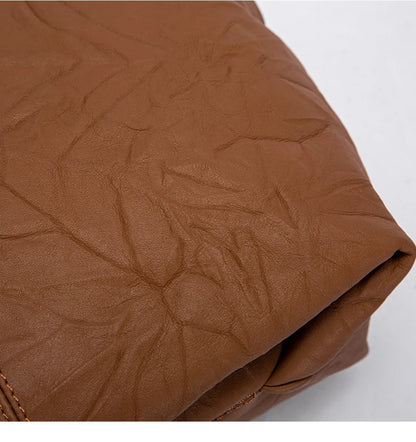 Body Design Solid Color Large Capacity Fashionable New Product Women's Shoulder Bag Chain Shoulder Strap Unique Folded Bag