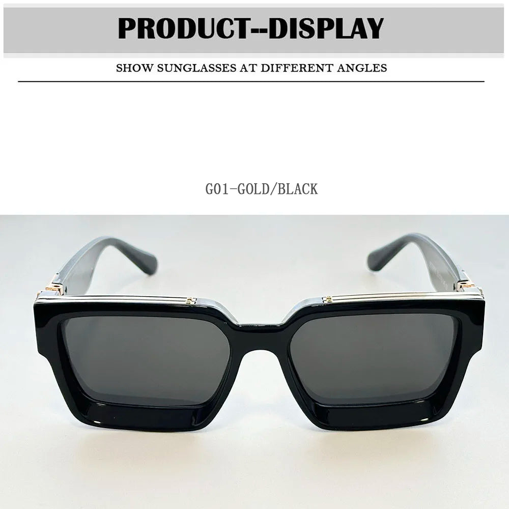 2026 Retro Square Sunglass Men Vintage Millionaire Sunglasses Women Trendy Vacation Luxury Fashion Glasses Gafas De Sol Hombre