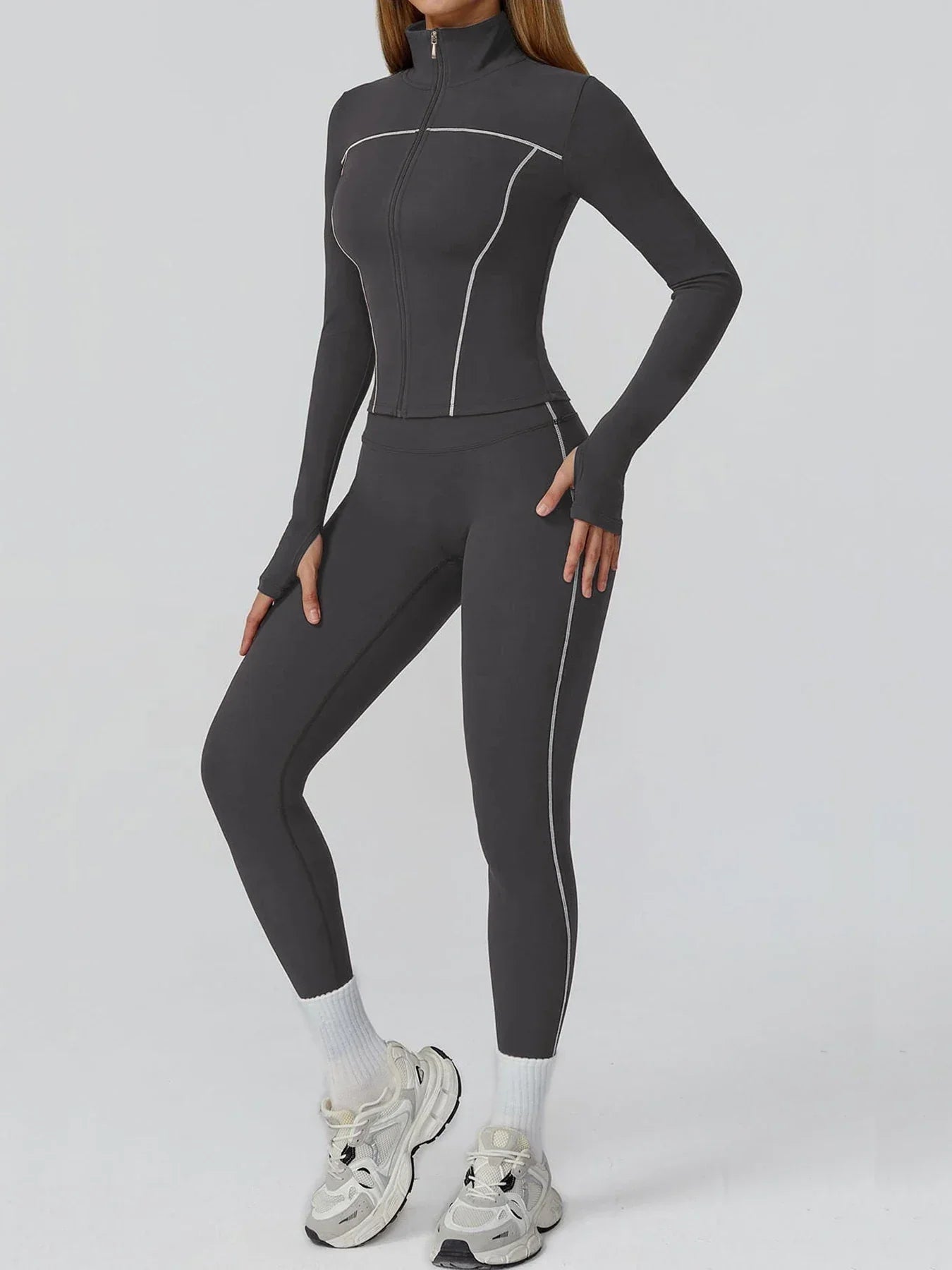 Yoga Set 2PCS Sports Outfits Women Clothes Fitness Tracksuit Gym Legging Workout Long Sleeved Female Bra Yoga Suit Sportswear