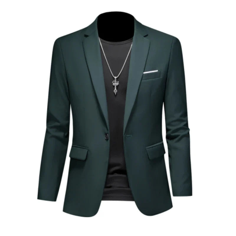 15-color boutique fashion suit 6XL men's slim groom wedding suit jacket business office suit casual solid color suit jacket