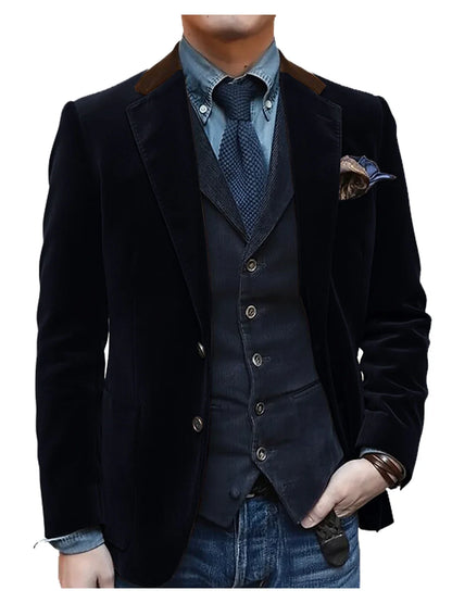 Vintage Red Velvet Suit Blazer For Men Elegant Casual Sports Jacket Man Jackets Mens Clothing Men's Male Coats