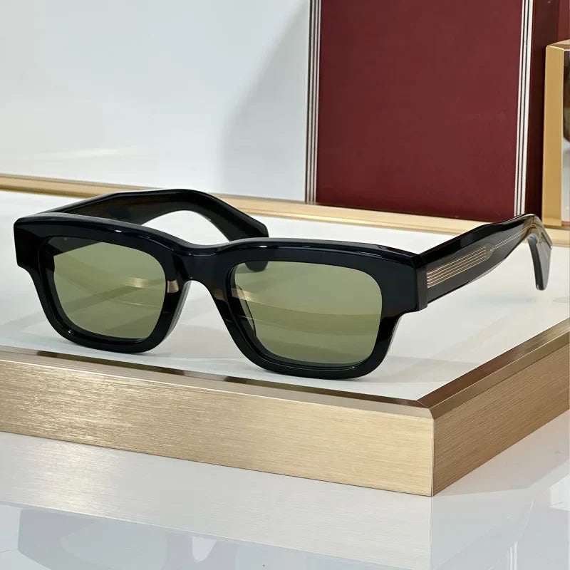 Jeff Classical Sunglasses UV400 Acetate Men Classical Vintage Square Optical Prescription Designer Top Quality Glasses with Case