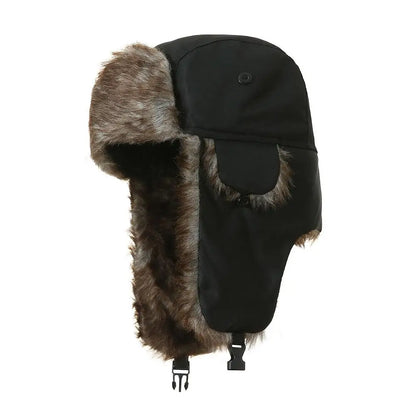 Men Women Russian Hat Trapper Bomber Hats Winter Thermal Male Caps Hat Faux Earflap Ski Lei Feng Snow Caps Outdoor Ushanka Y1D0